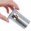Push Drain without Overflow Function Silver 6.4x6.4x9.1 cm