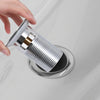 Push Drain without Overflow Function Silver 6.4x6.4x9.1 cm