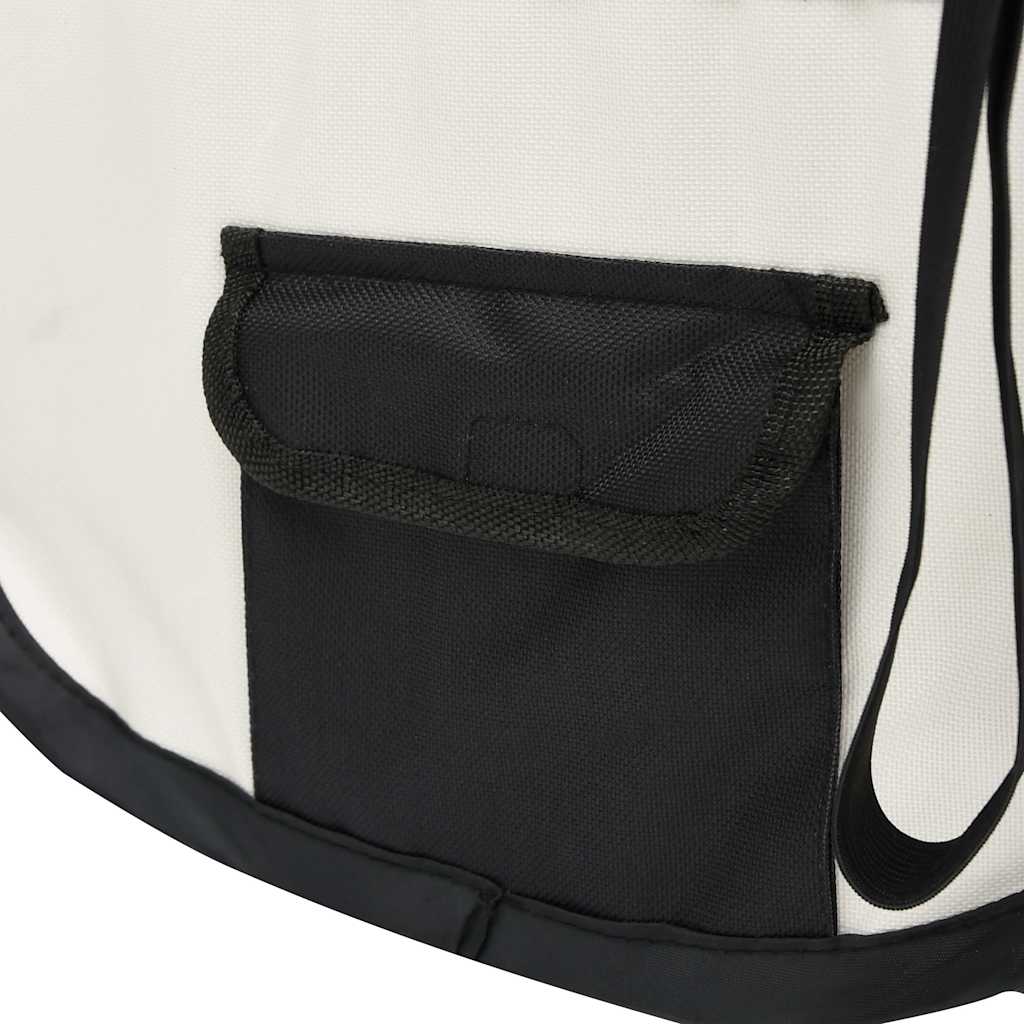171006 vidaXL Foldable Dog Playpen with Carrying Bag Black 110x110x58 cm