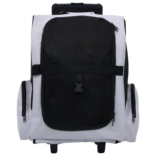 Pet Trolley | Grey | Fabric | Collapsible | Pet Trolley | Rectangular