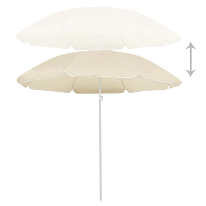 Garden Parasol | Sand | Polyester, Steel | UV-resistant materials