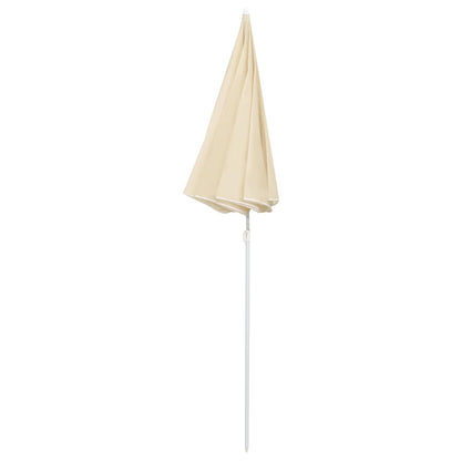 Garden Parasol | Sand | Polyester, Steel | UV-resistant materials