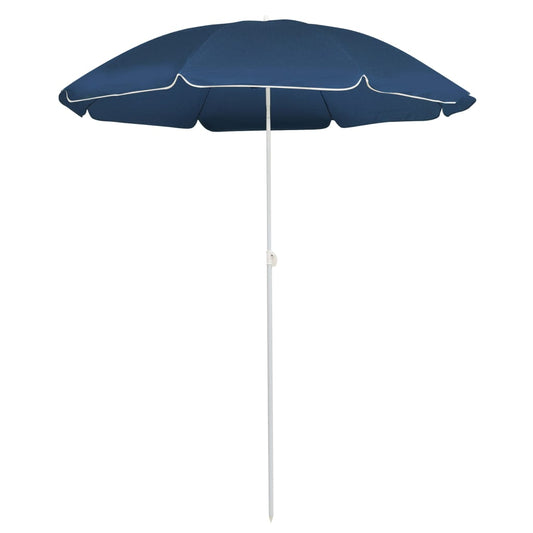 Garden Parasol  with Steel Pole Blue 180 cm