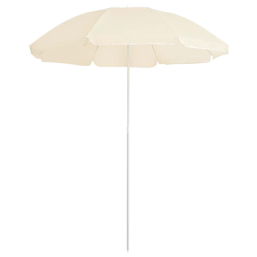 Garden Parasol | Sand | 100% Polyester, Steel | 180 cm diameter