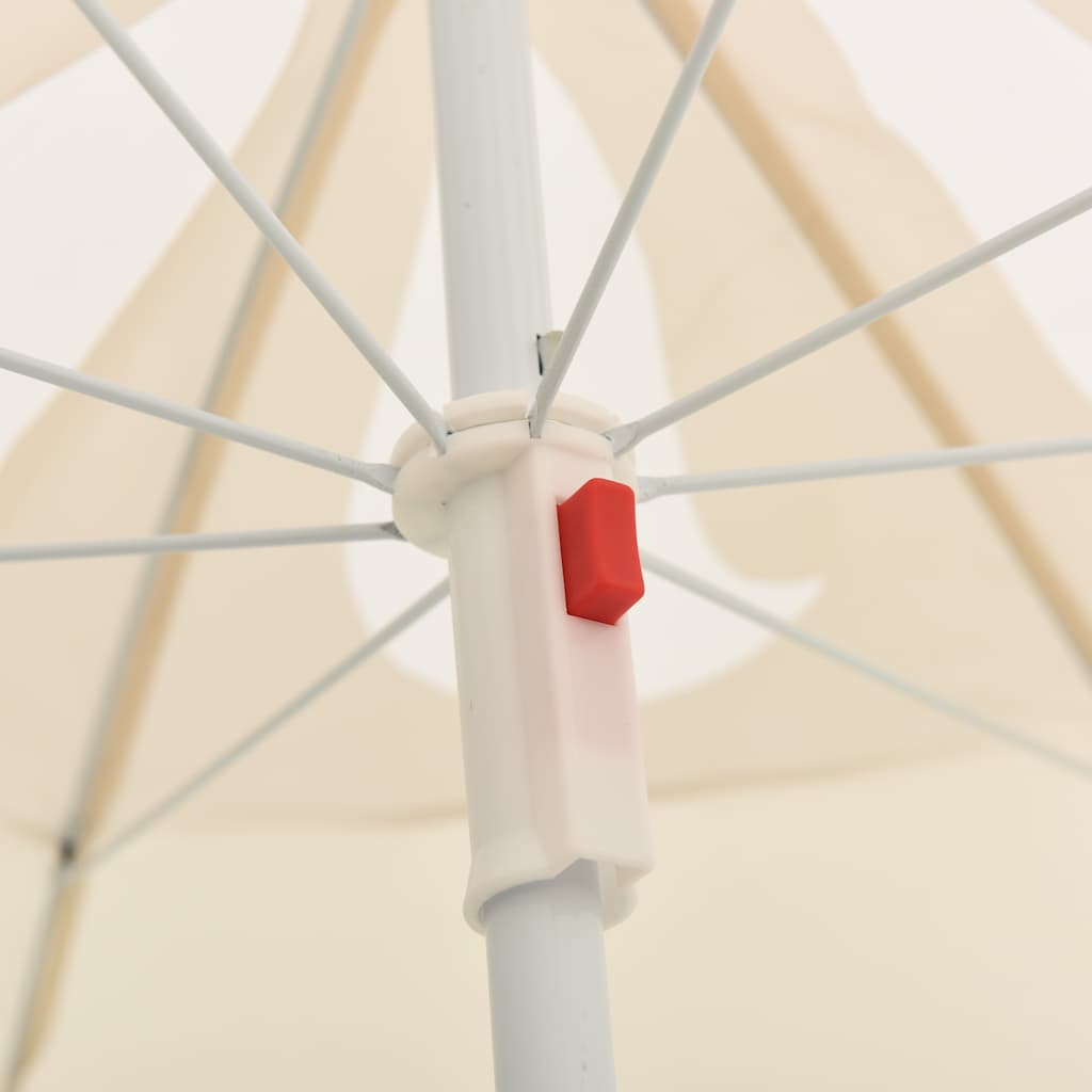 Garden Parasol | Sand | 100% Polyester, Steel | 180 cm diameter