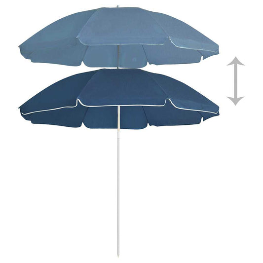 Garden Parasol | Blue | Polyester, Steel | Medium | Foldable