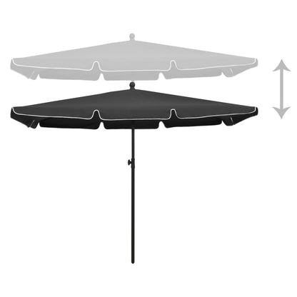 Garden Parasol | Anthracite | Polyester | 210x140 cm | Tiltable