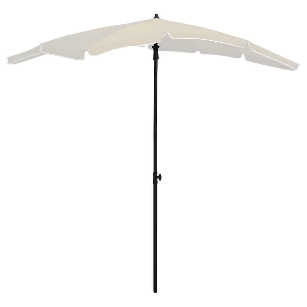 315551 vidaXL Garden Parasol with Pole 200x130 cm Sand