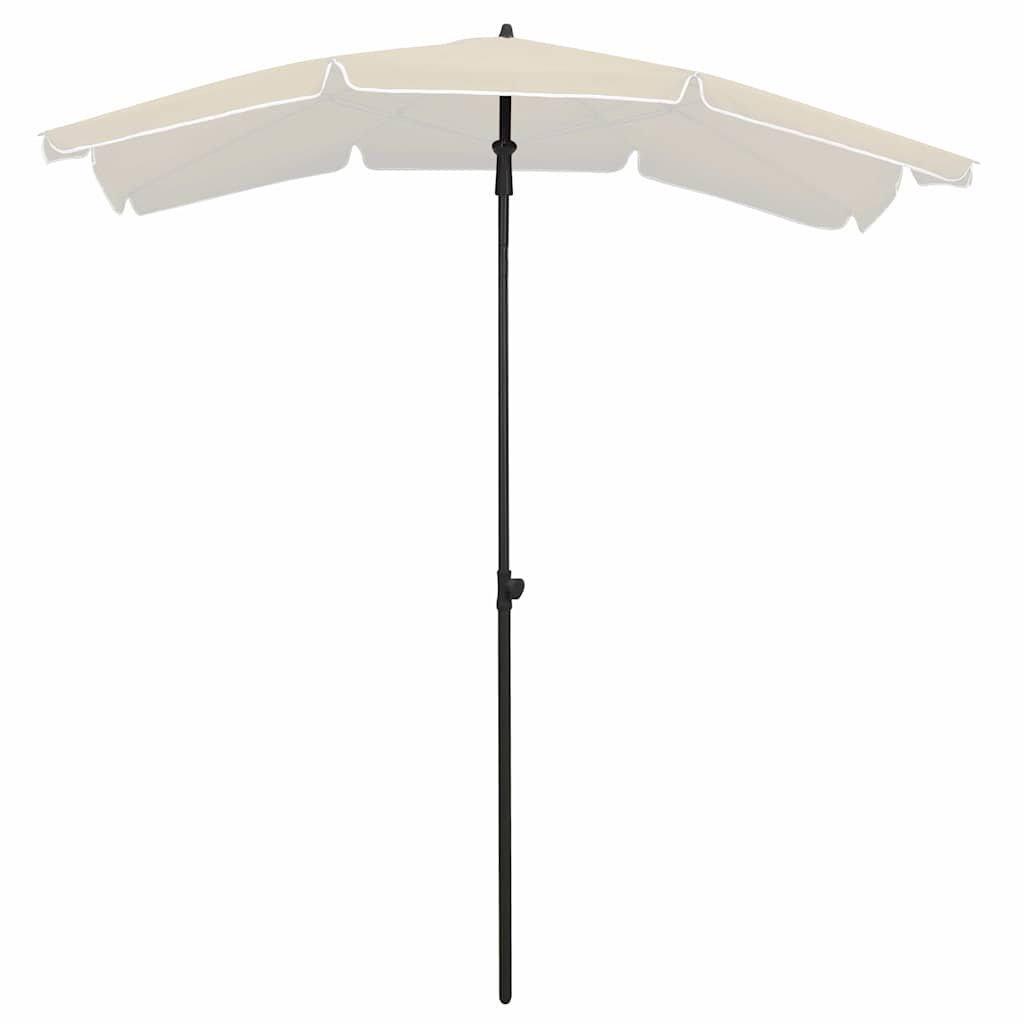 315551 vidaXL Garden Parasol with Pole 200x130 cm Sand