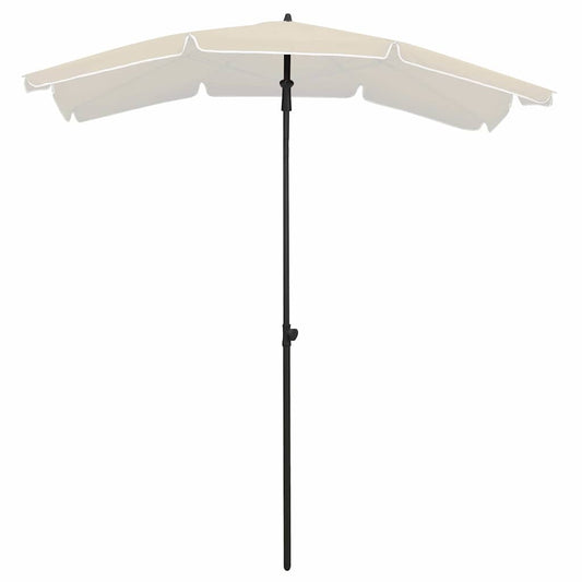 315551 vidaXL Garden Parasol with Pole 200x130 cm Sand