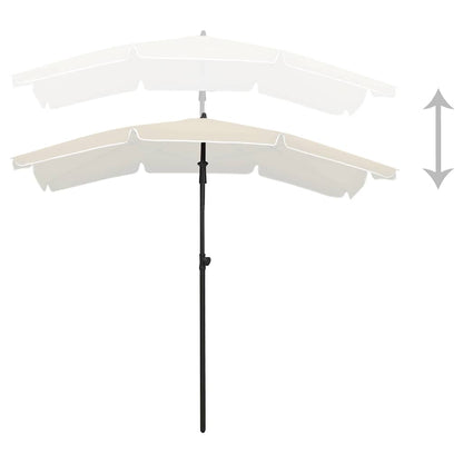 315551 vidaXL Garden Parasol with Pole 200x130 cm Sand