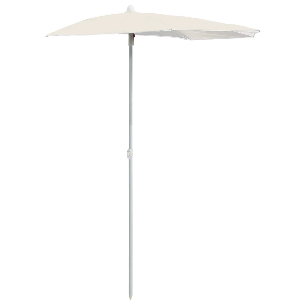 Garden Parasol | Sand | Polyester fabric, Steel | Medium | Collapsible