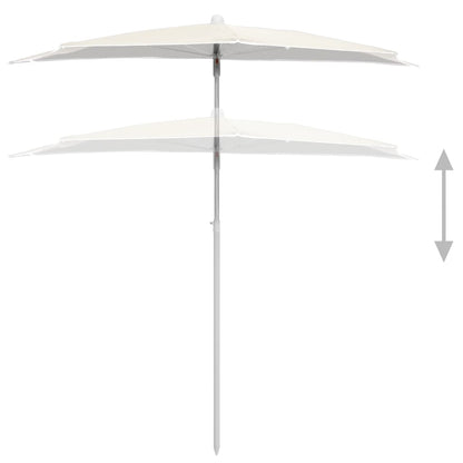 Garden Parasol | Sand | Polyester fabric, Steel | Medium | Collapsible