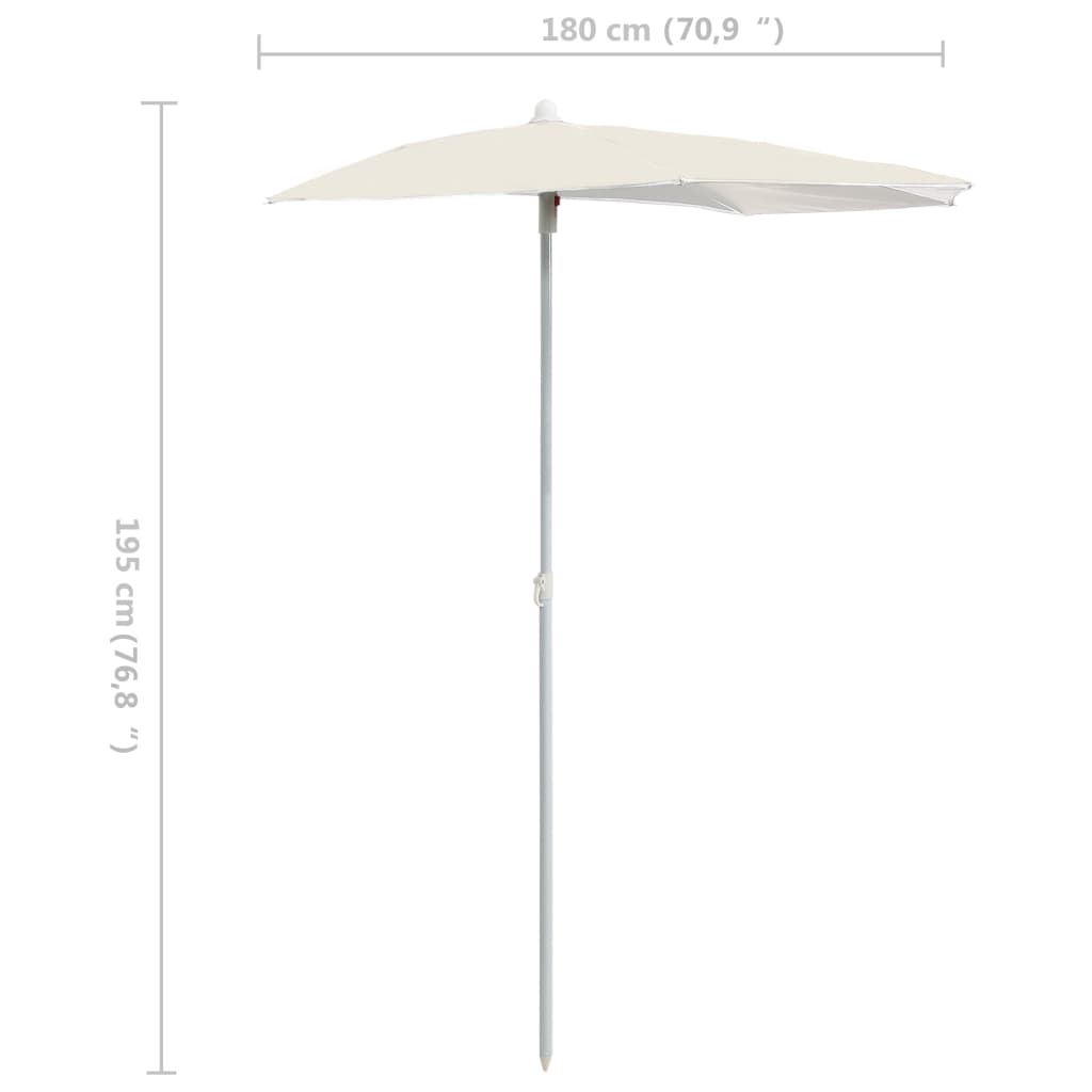 Garden Parasol | Sand | Polyester fabric, Steel | Medium | Collapsible