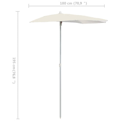 Garden Parasol | Sand | Polyester fabric, Steel | Medium | Collapsible