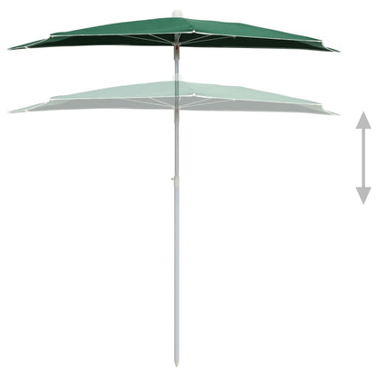Garden Parasol | Green | 100% polyester, steel | Medium