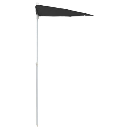 Garden Parasol | Black | Polyester fabric, Steel pole | Medium
