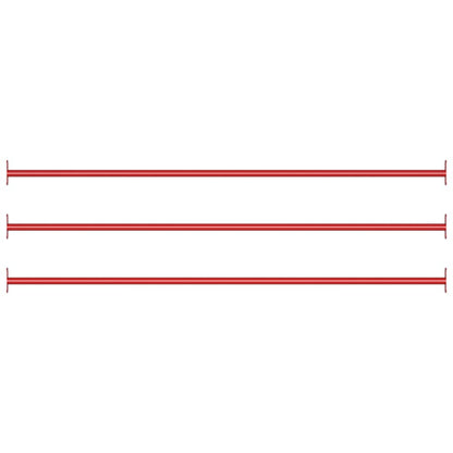 Turning Bars 3 pcs 125 cm Steel Red
