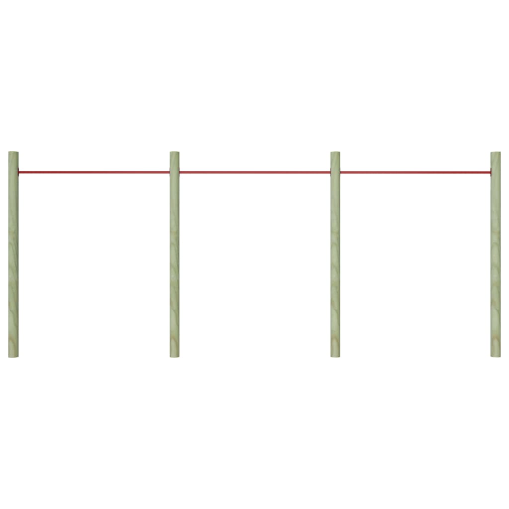 Turning Bars 3 pcs 125 cm Steel Red