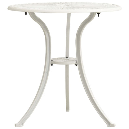 Garden Table White Cast Aluminum Medium Durable Garden Table