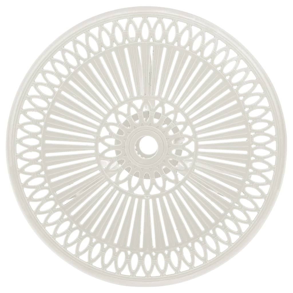 Garden Table White Cast Aluminum Medium Durable Garden Table