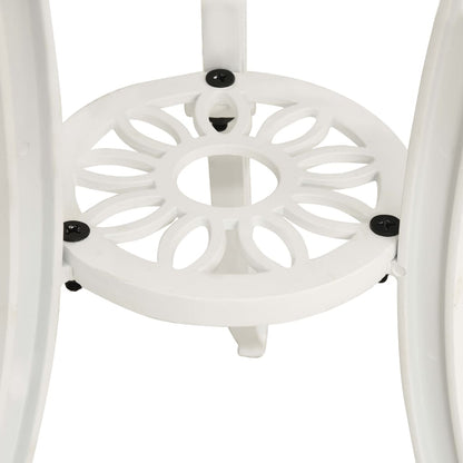 Garden Table White Cast Aluminum Medium Durable Garden Table