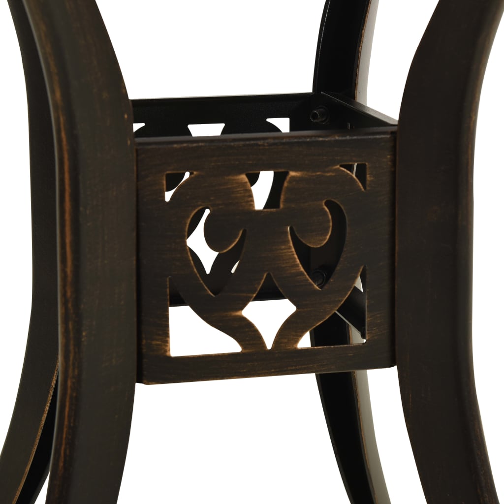 Garden Table Bronze Cast Aluminum Medium Decorative Inlays