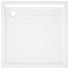 Shower Base Tray with Dots White 90x90x4 cm ABS