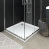 Shower Base Tray with Dots White 90x90x4 cm ABS