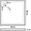 Shower Base Tray with Dots White 80x80x4 cm ABS
