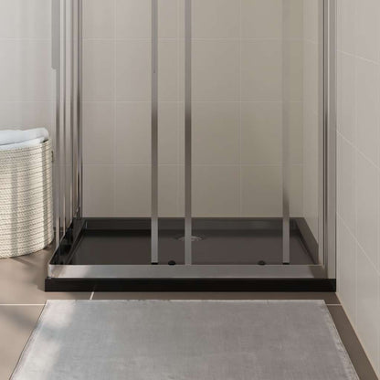 Rectangular ABS Shower Base Tray Black 27.6"x35.4"