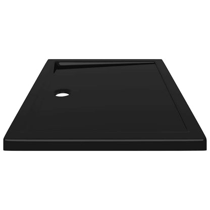 Rectangular ABS Shower Base Tray Black 31.5"x39.4"