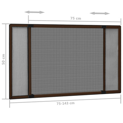Extendable Insect Screen for Windows Brown