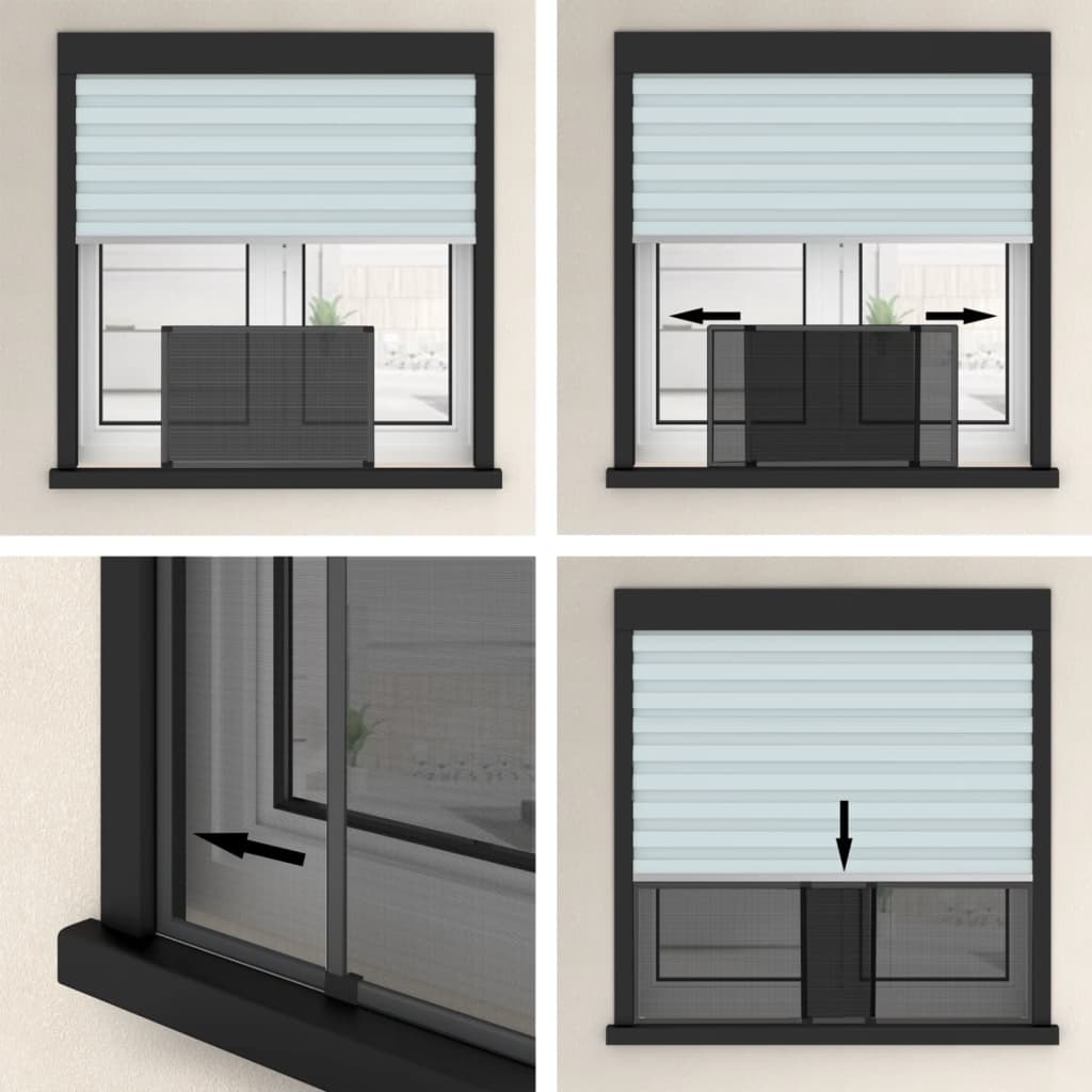 Extendable Insect Screen for Windows Anthracite