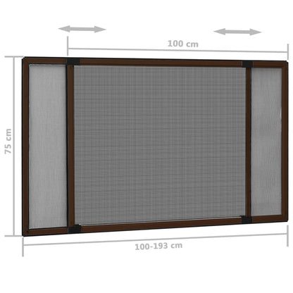 Extendable Insect Screen for Windows Brown