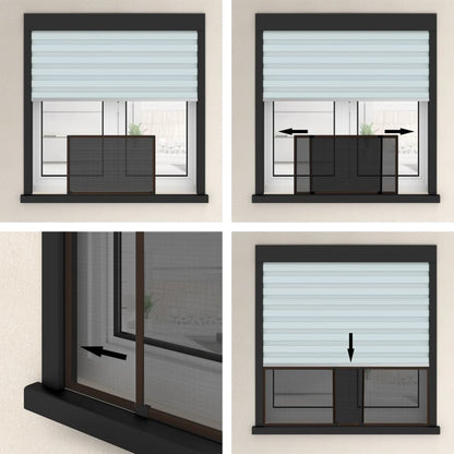 Extendable Insect Screen for Windows Brown
