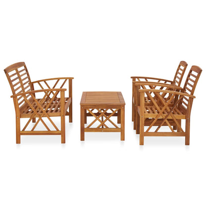 Garden Lounge Set | Brown | Solid acacia wood | Medium | Durable