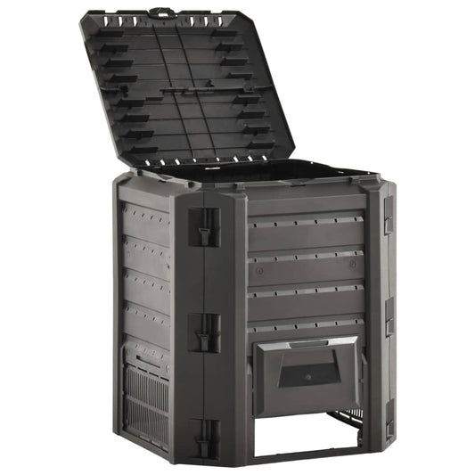 Composter | Black | 100% PP | Large | Composter Bin | Square | Modern
