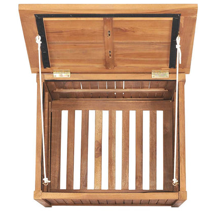 Patio Storage Box 23.6"x19.7"x22.8" Solid Wood Teak