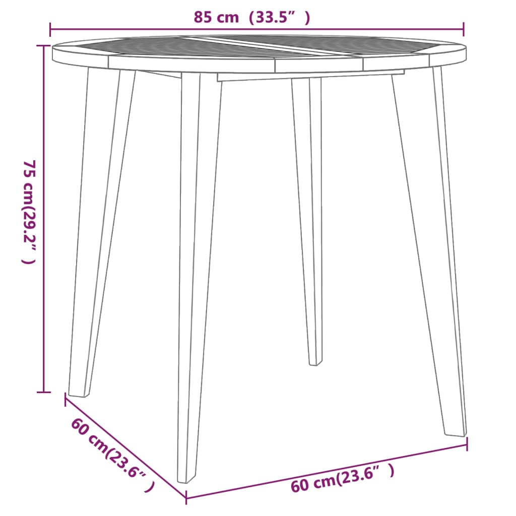 Garden Dining Set | Natural wood | Solid acacia wood | Medium |  Durable
