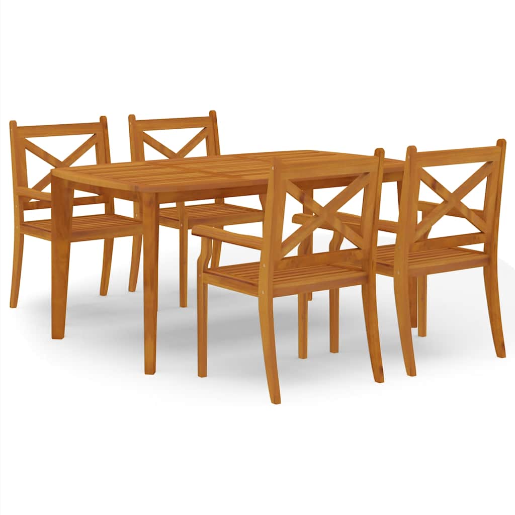 Garden Dining Set | Natural wood | Solid acacia wood | Standard | Durable