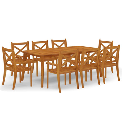 Garden Dining Set | Brown | Solid Acacia Wood with an Oiled Finish