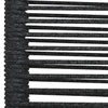9 Piece Garden Dining Set Cotton Rope and Steel Black