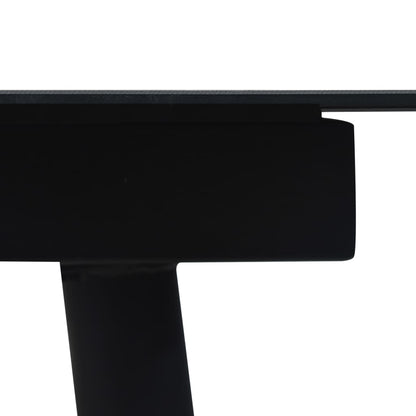 Dining Set | Black | Cotton Rope, Powder-Coated Steel, Tempered Glass