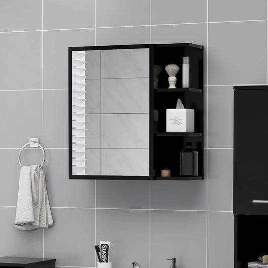 Mirror Cabinet | Black | Engineered wood, acrylic | Standard | Mirror