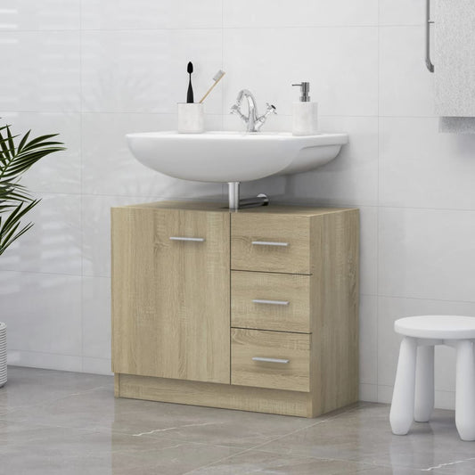 Sink Cabinet | Sonoma Oak | Engineered Wood | 63x30x54 cm | Storage