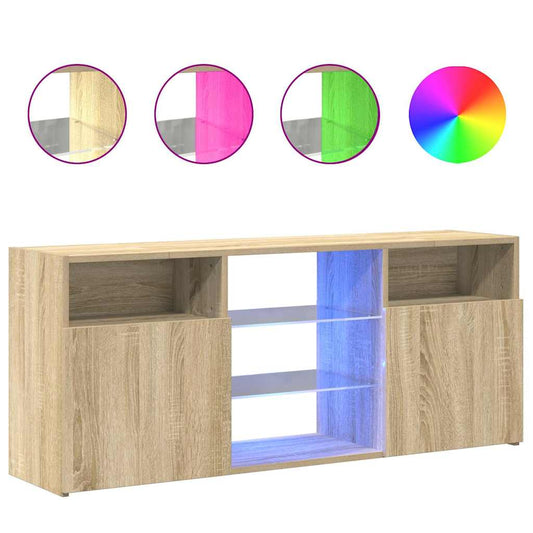 Tv Cabinet | Sonoma Oak | Engineered wood, tempered glass | Medium
