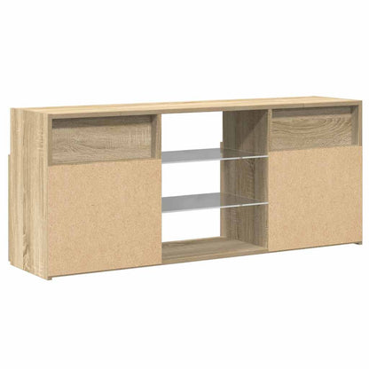 TV Cabinet with LED Lights Sonoma Oak 120x30x50 cm