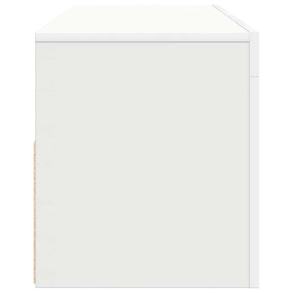 TV Cabinet with LED Lights White 120x35x40 cm