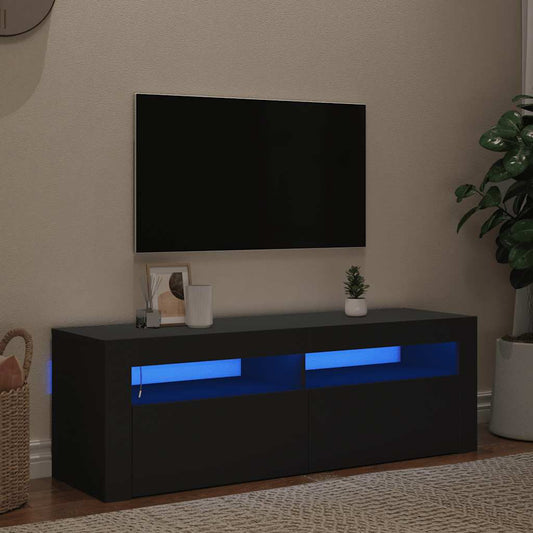 TV Cabinet | Black | Engineered Wood | Medium | TV Cabinet | Rectangular
